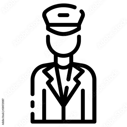 driver avatar outline icon