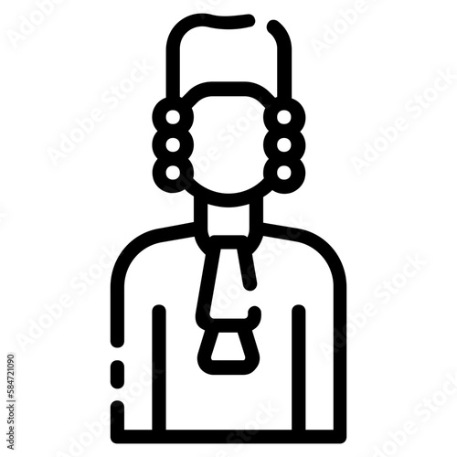 judge avatar outline icon