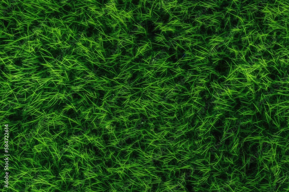 texture of green grass as a background Design element Top view of a grass garden An excellent idea for creating a lawn and training football field Green lawn pattern on golf courses; textured grass