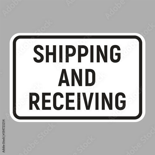 Fotótapéta Shipping and receiving vector sticker sign label design