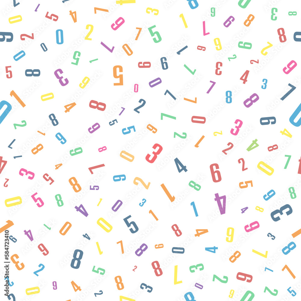 Seamless abstract pattern of their numbers for texture, textiles, packaging and simple backgrounds Seamless abstract pattern of their numbers for texture, textiles, packaging and simple backgrounds