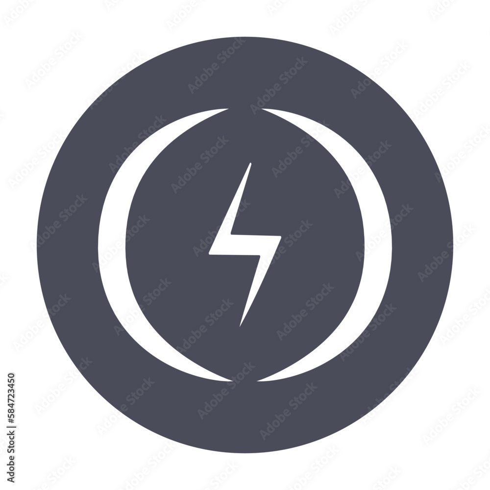 lightning bolt icon of glyph style design vector lightning bolt icon of glyph style design vector