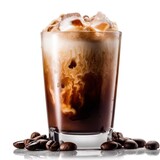Greek frappe coffee with coffee beans