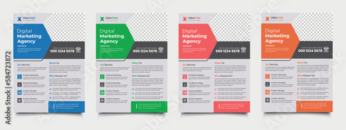 a bundle of 10 templates of a4 flyer template, Corporate business flyer template design, vector template A4 size .
