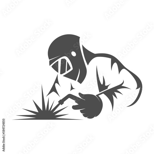 Welding icon logo design photo