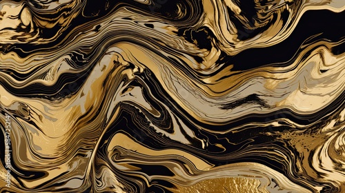 Beautiful Gold Wavy Marble Texture  Perfect for Art  Wallpaper and Decoration. Generative AI