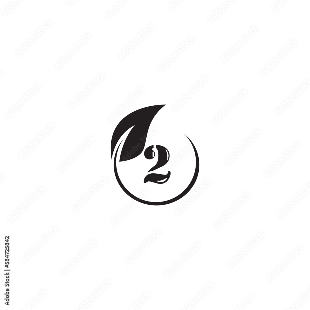 natural leaf circle button logo design illustration template vector natural leaf circle button logo design illustration template vector