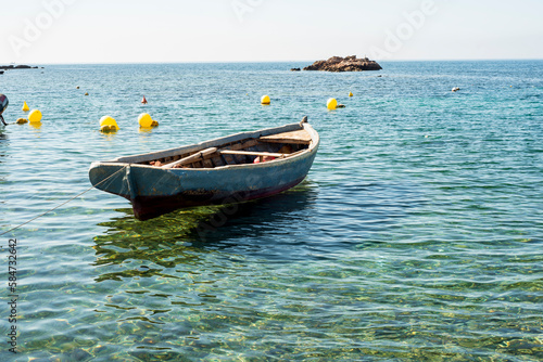 Fishing boats on the shore of the Mediterranean Sea in Spain © Roberto