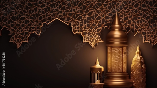 Islam background banner wallpaper with empty space for copy text, Concept of religion, muslims and ramadan.