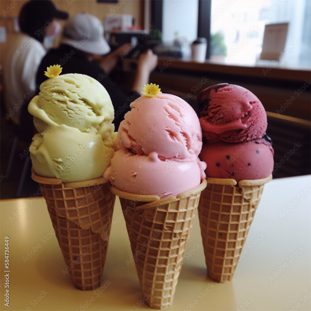 Deliciosos sorvetes criados por IA Deliciosos sorvetes criados por IA