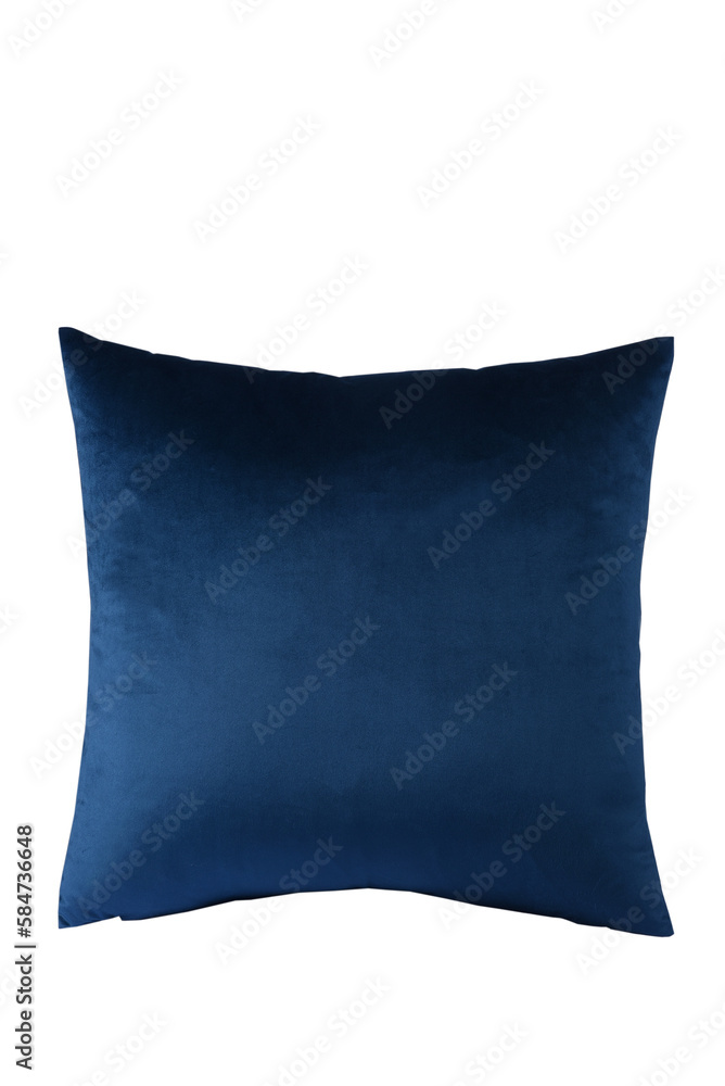 square pillow. Bedroom sleeping pad or sofa cushion pad with feather, down or synthetic and textile filling, fabric pillowcase comfort rest