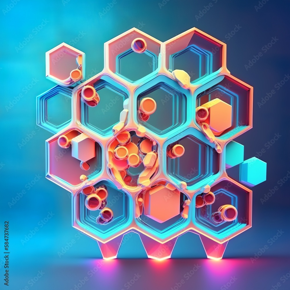Health care and medical pattern innovation concept science background. geometric hexagons shape medicine and science background bacteria virus molecule microscope fluoristic Generative AI Health care and medical pattern innovation concept science background. geometric hexagons shape medicine and science background bacteria virus molecule microscope fluoristic Generative AI