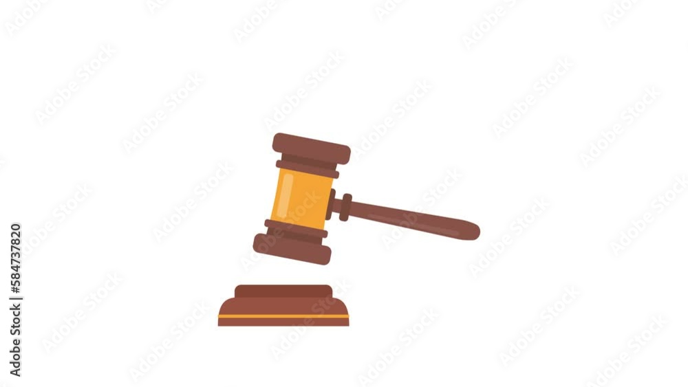 The auction hammer taps on the wooden platform to close bids in the auction. The auction hammer taps on the wooden platform to close bids in the auction.
