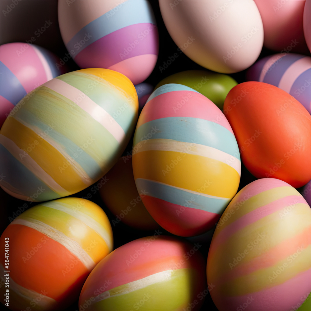 multicolored easter eggs. Easter holiday multicolored easter eggs. Easter holiday