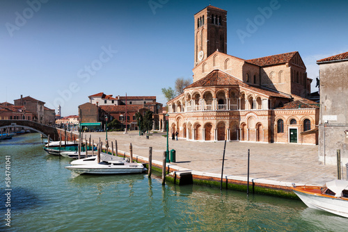 Murano, Venezia. Abside sul Canal Grande del Duomo Basilica dei Santi Maria e Donato 