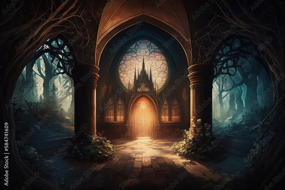 Sanctuary Secret – An Enigmatic Painting Defining the Unexplored Mysteries of a Fantasy Church Generative AI Sanctuary Secret – An Enigmatic Painting Defining the Unexplored Mysteries of a Fantasy Church Generative AI