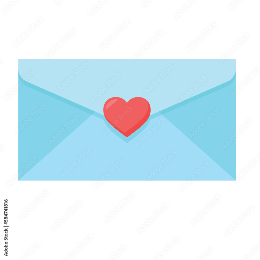 vector icon of letter envelope with a valentine heart with white background vector icon of letter envelope with a valentine heart with white background