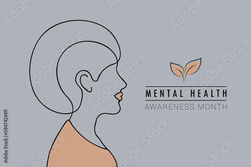 mental health awareness month concept human silhouette psycho therapy