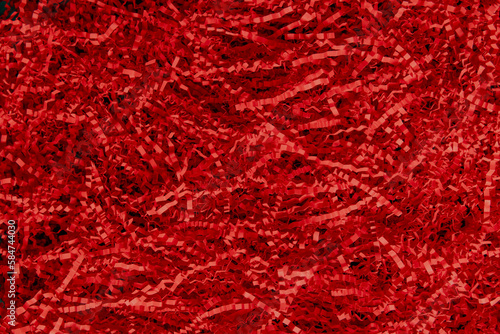 Red background of wavy sliced gift paper