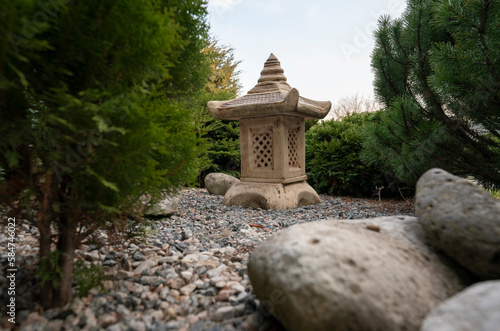 Japanese garden near the house beautiful interior