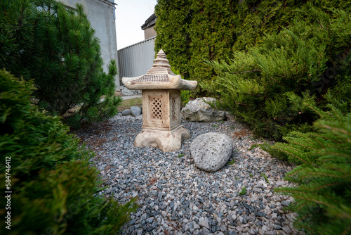 Japanese garden near the house beautiful interior