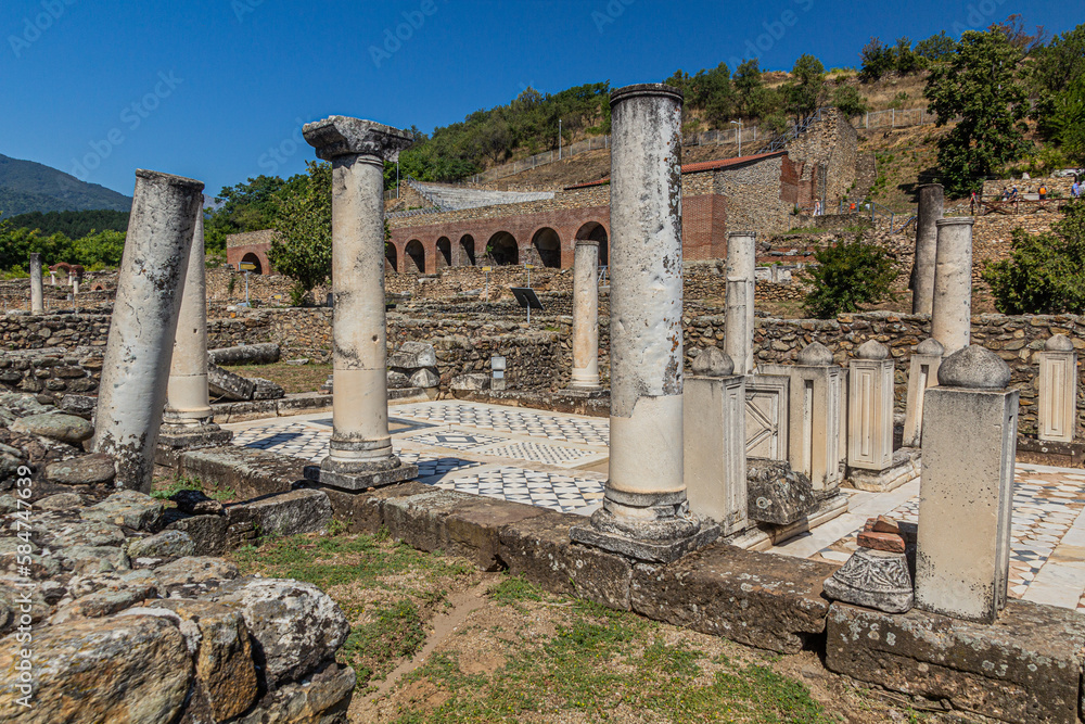 Great Basilica at Heraclea Lyncestis ancient ruins near Bitola, North Macedonia