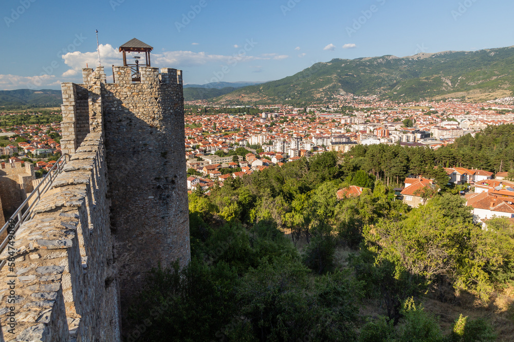 Walls of the fortress in Ohrid town, North Macedonia
