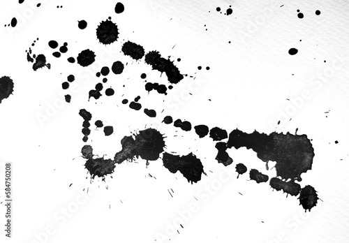 Abstract background ink grunge texture splash black watercolor drip art.drawing art from black The background is drawn on paper with paints.acrylic splashing Black stuff from the brush.drawing Origi.