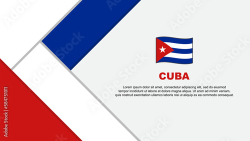 Cuba Flag Abstract Background Design Template. Cuba Independence Day Banner Cartoon Vector Illustration. Cuba Illustration
