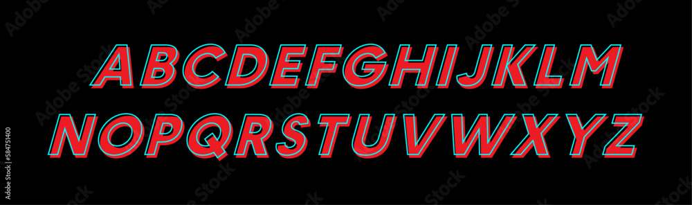 Modern Bold Font. Modern retro style alphabet letter typography, sport, technology, digital, film, logo design Modern Bold Font. Modern retro style alphabet letter typography, sport, technology, digital, film, logo design