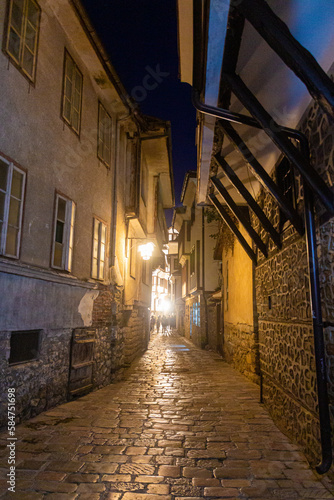 Alley in the old town of Ohrid town, North Macedonia
