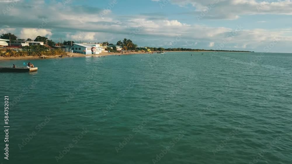 Aerial view of El Combate beach Aerial view of El Combate beach