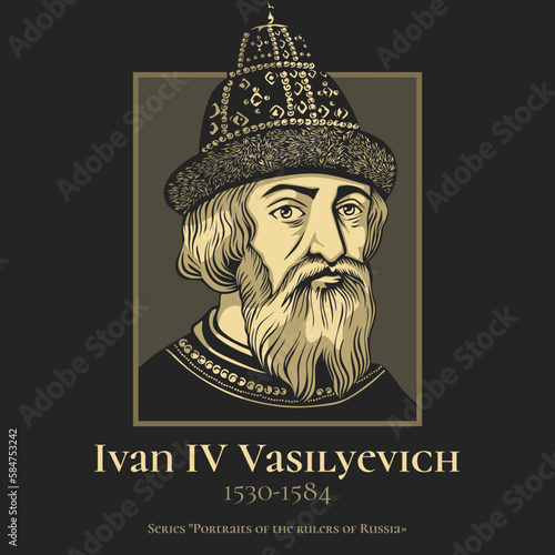 Ivan IV Vasilyevich (1530-1584) commonly known in English as Ivan the Terrible, was the grand prince of Moscow from 1533 to 1547 and the first Tsar of all Russia from 1547 to 1584.