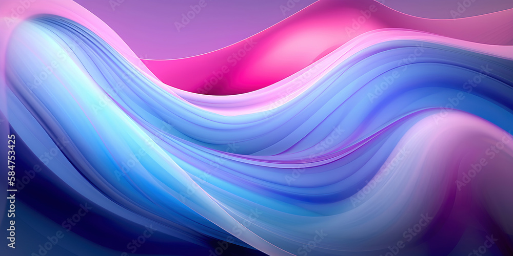 abstract background with glowing colorful pink and purple and blue waves shapes, wallpaper concept, generative ai abstract background with glowing colorful pink and purple and blue waves shapes, wallpaper concept, generative ai