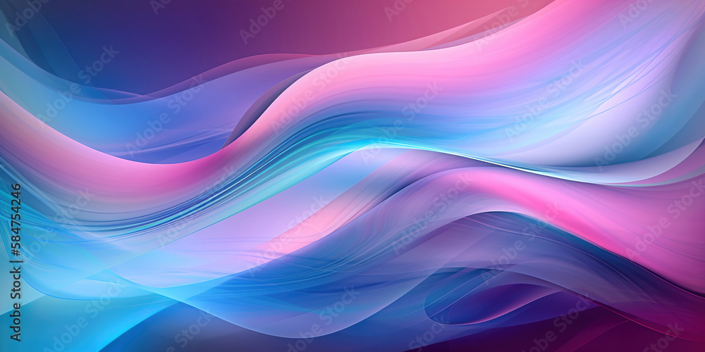 abstract background with glowing colorful pink and purple and blue waves shapes, wallpaper concept, generative ai abstract background with glowing colorful pink and purple and blue waves shapes, wallpaper concept, generative ai