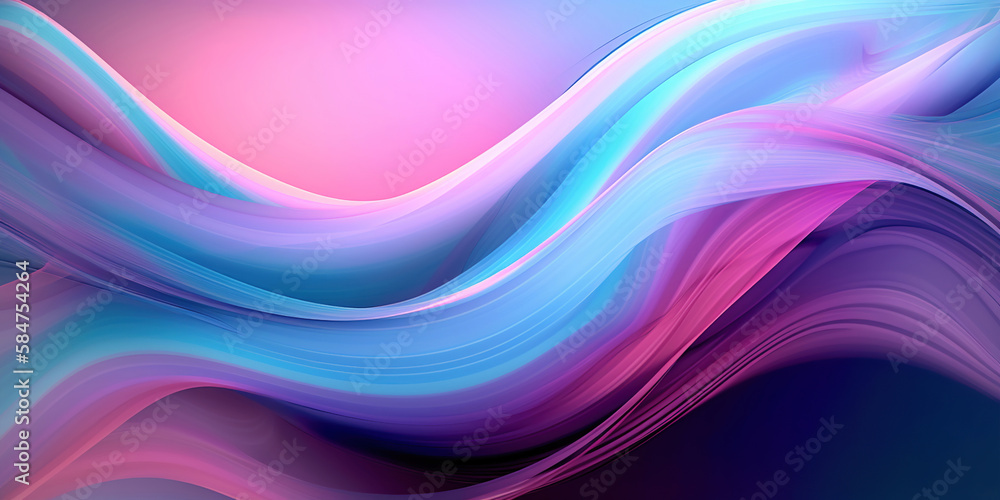 abstract background with glowing colorful pink and purple and blue waves shapes, wallpaper concept, generative ai abstract background with glowing colorful pink and purple and blue waves shapes, wallpaper concept, generative ai