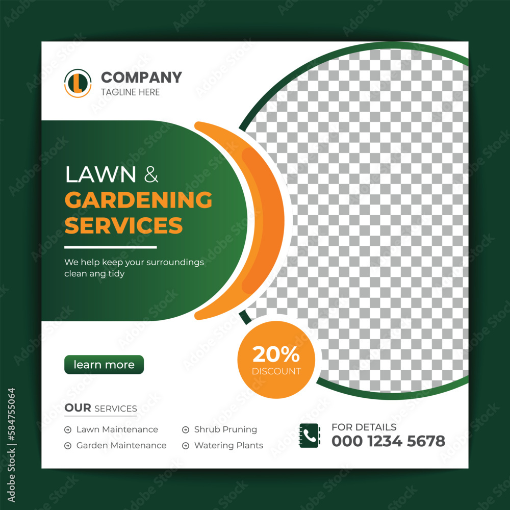 Agriculture and garden service for social media post and banner design Agriculture and garden service for social media post and banner design