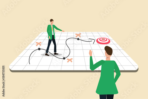 Strategic planning with mutual consultation and collaboration, team brainstorming and situational analysis, business team planning for technical goals of success