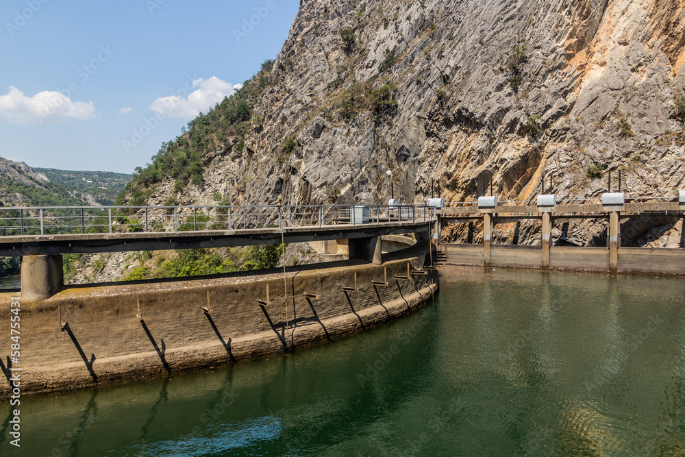 View of Matka dam in North Macedonia
