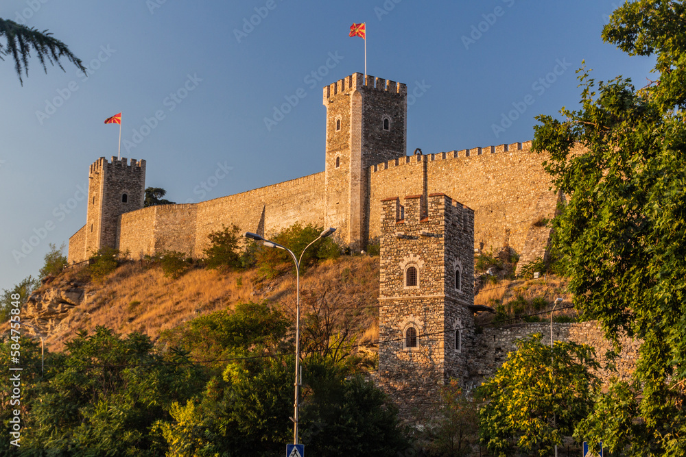 Obraz na płótnie Fortification walls of Kale fortress in Skopje, North Macedonia w salonie