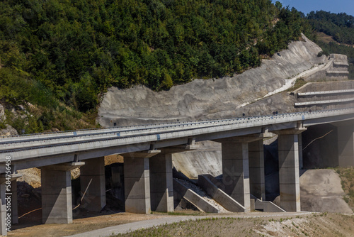 Bridge of R6 motorway in Kosovo