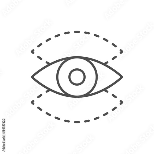 Blurry vision line outline icon