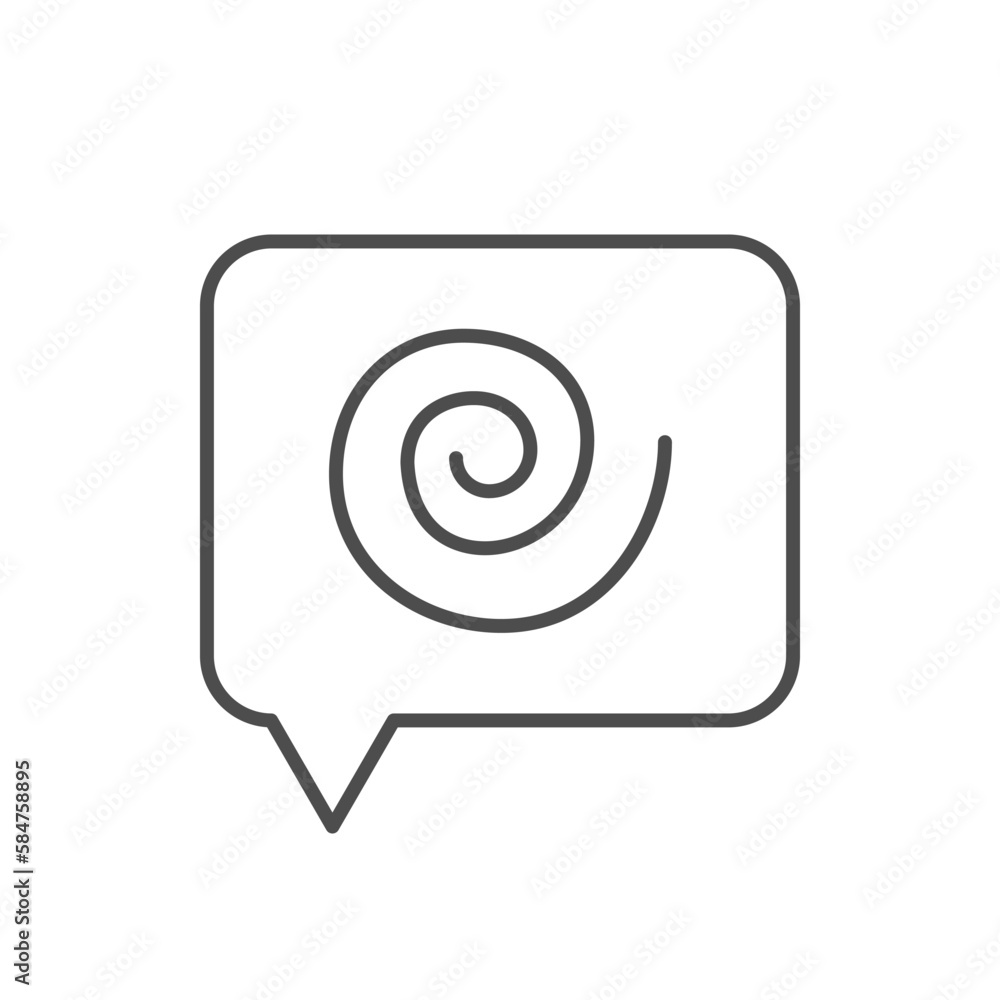 Slurred speech line outline icon Slurred speech line outline icon