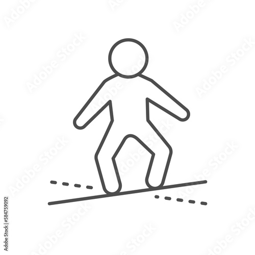 Loss of balance line icon