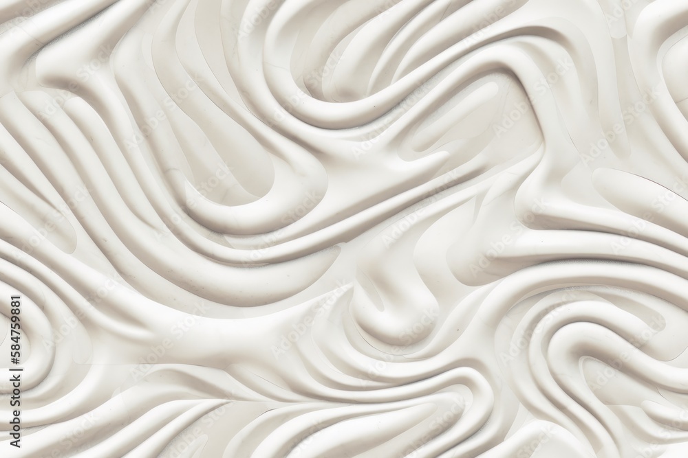 Whispers of Elegance: Sculptured White Marble Wall with Gentle Shadows - Seamless Tile Background, Tiling Landscape, Tileable Image, repeating pattern