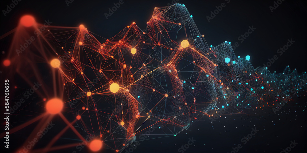 Abstract data flow concept background Generative AI