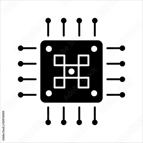 Sim card connection mobile technology communication isolated outline icon. Vector mobile telecommunications technology, internet circuit of microprocessor lines, computer chip, cpu chipset.