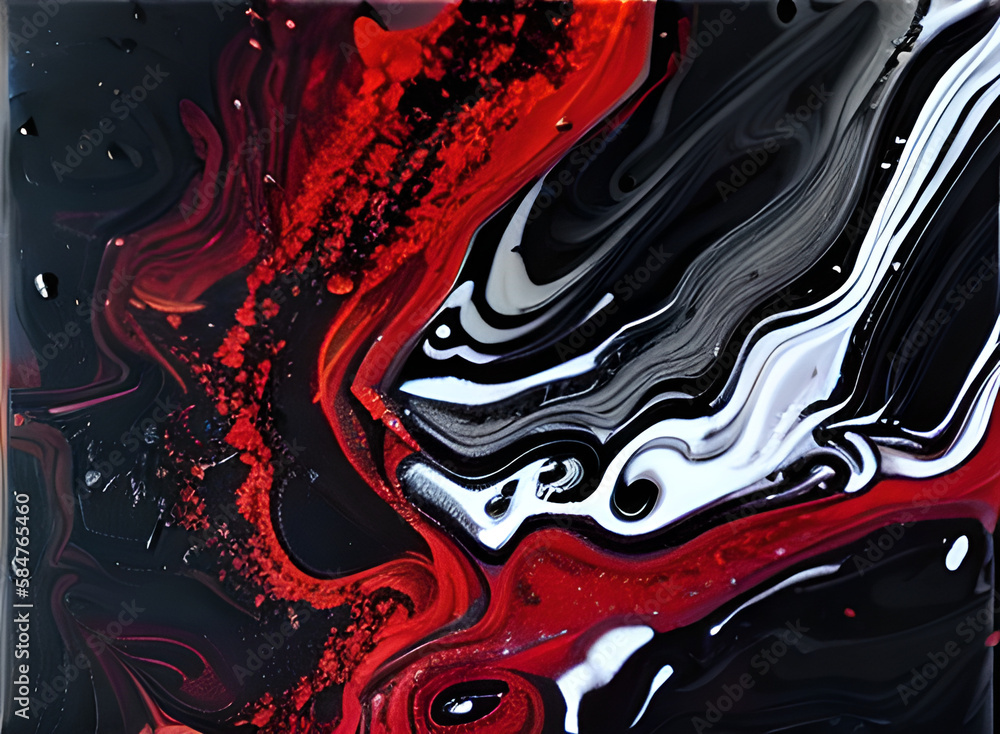 red and black mixed colors abstract paint