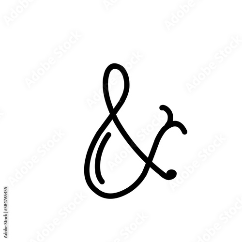 Hand drawn ampersands