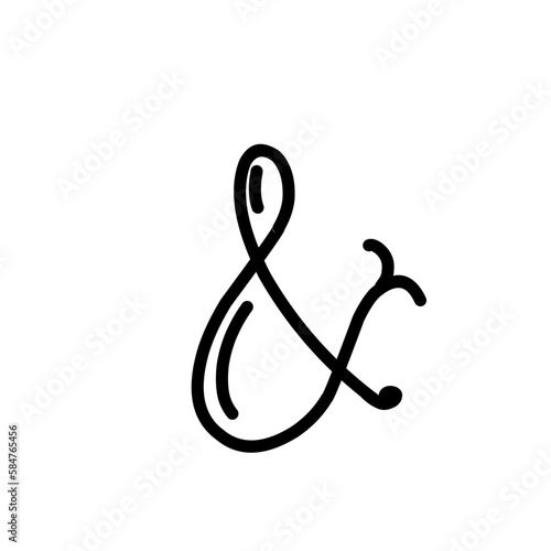 Hand drawn ampersands